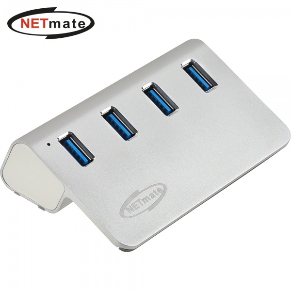 NETmate NM-UT324S (usb허브/4포트) [실버] ▶ [유·무전원/USB3.2] ◀