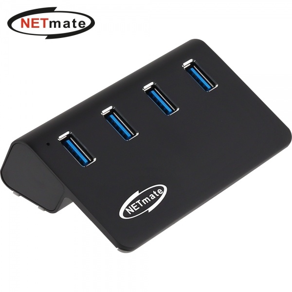 NETmate NM-UT324B (usb허브/4포트) [블랙] ▶ [유·무전원/USB3.2] ◀
