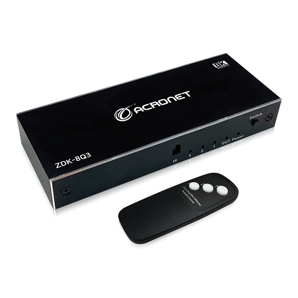 ACRONET ZDK-8Q3 [모니터 선택기/3:1/HDMI/8K/오디오 지원]