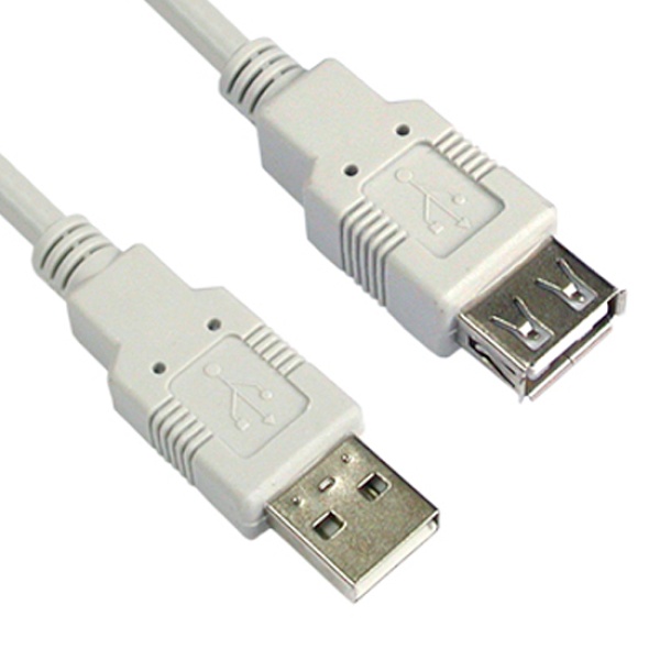 [AM-AF] USB-A 2.0 to USB-A 2.0 M/F 연장케이블, NMC-UF218 [화이트/1.8m]