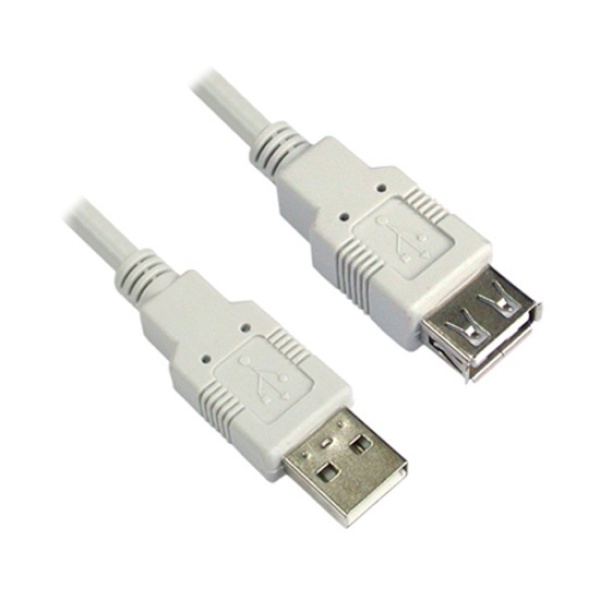 [AM-AF] USB-A 2.0 to USB-A 2.0 M/F 연장케이블, NMC-UF210 [화이트/1m]