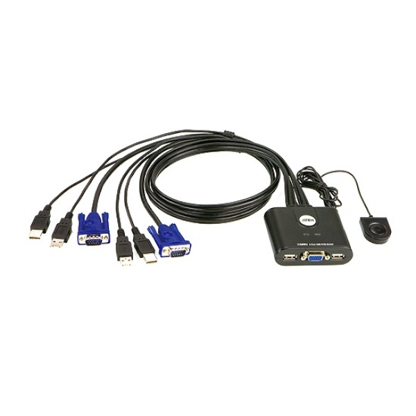 에이텐 CS22U [KVM스위치/2:1/USB/케이블일체형]
