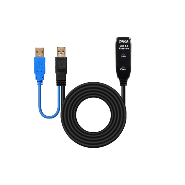 USB-A 2.0 to USB-A 2.0 리피터 연장케이블, NEXT-USB20 [블랙/20m]