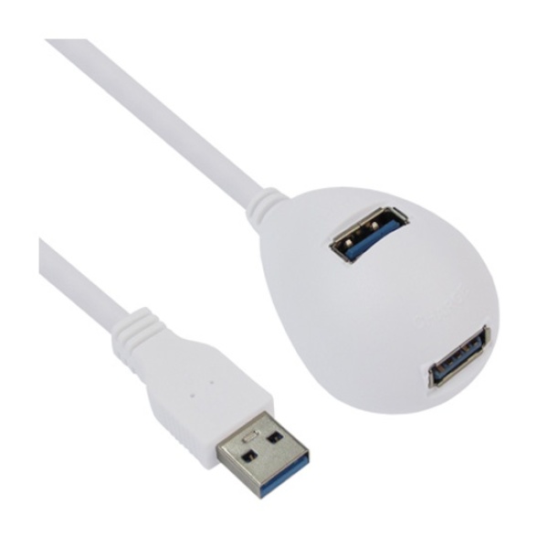 NETmate USB3.0 연장 스탠드케이블 [AM-AF] [화이트/1M] [NMC-US310]