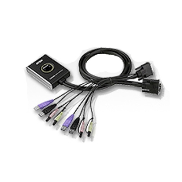 에이텐 CS682 [DVI KVM 스위치/2:1/USB/케이블일체형]