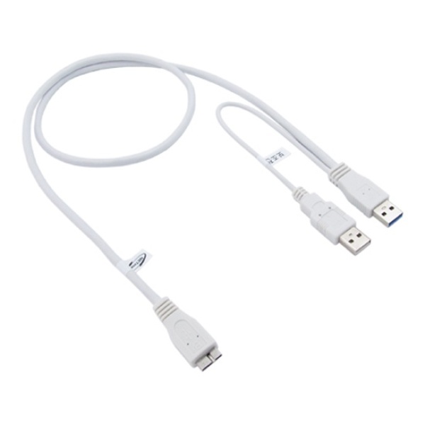 NETmate USB3.0 Y형 케이블 [AM-Micro B] 화이트 [NMP-UM308YW]