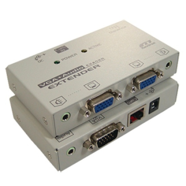 RGB(VGA) 리피터 송수신기 세트, 시스라인, 오디오지원, EVA-214 *RJ-45 최대 150m 연장*