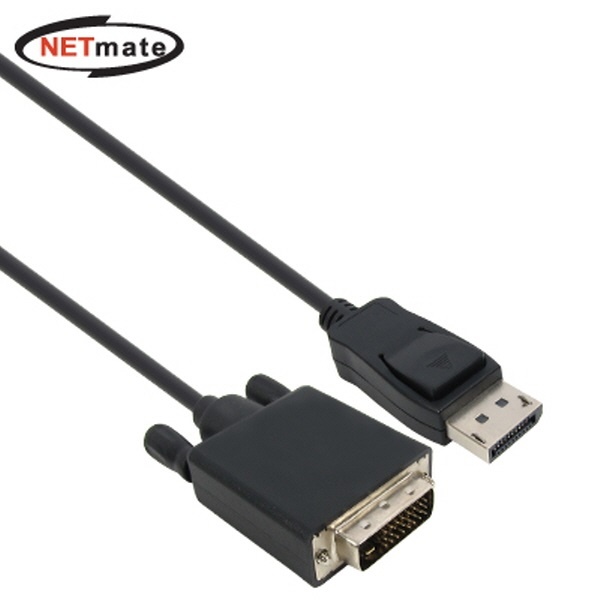 DisplayPort 1.1 to DVI-D 듀얼 변환케이블, NETmate, 락킹 커넥터, DC-D4 [1.8m]