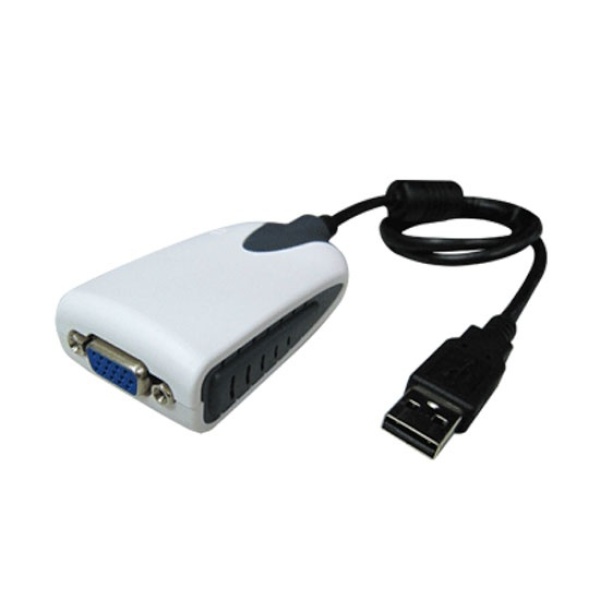 센토스 USB to VGA 컨버터, 오디오 미지원 [UVT-100 Ver 2.0] [화이트]
