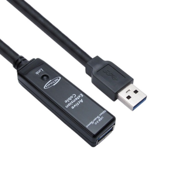 NETmate USB3.0 연장 리피터 케이블 [AM-AF] 20M [CBL-302/아답터포함]