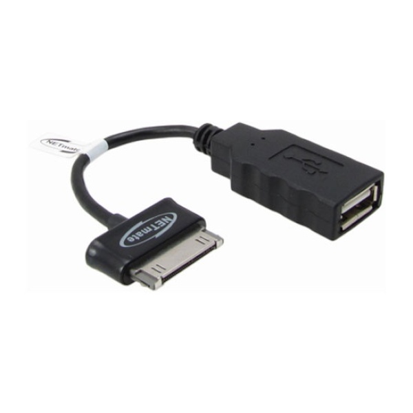 USB-A 2.0 to 30핀 변환케이블, NM-OTG-03GTBK [블랙/0.12m]