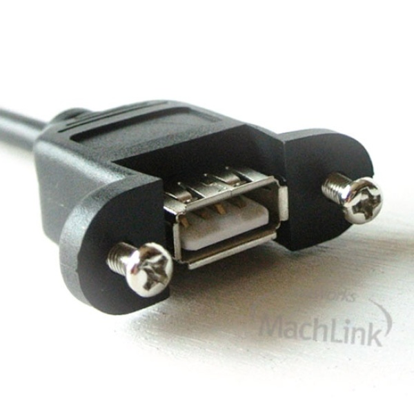마하링크 USB2.0 연장 고정케이블 [AM-AF] 2M [블랙/ML-U003]