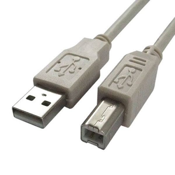 [AM-BM] USB-A 2.0 to USB-B 2.0 변환케이블, 프린터용, DW-USBAB-5M [그레이/5m]
