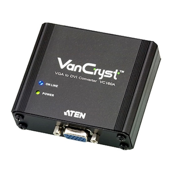 에이텐 VGA to DVI-D 컨버터, 오디오 미지원 [VC160A] [블랙]