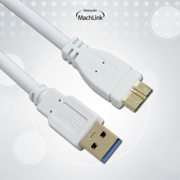 마하링크 USB 3.0 케이블 [AM-Micro B] 2M [화이트/ML-UMB020]