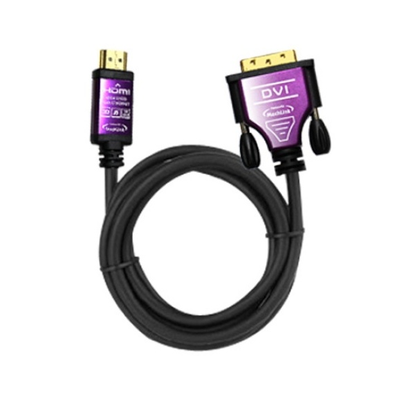 디바이스마트,컴퓨터/모바일/가전 > 네트워크/케이블/컨버터/IOT > HDMI/DP/DVI/RGB 케이블 > 변환 케이블,,HDMI 1.4 to DVI-D 듀얼 변환케이블, 퍼플메탈, ML-HD100 [10m],[ FCC, ISO 9001 인증 ] 기본단자 : HDMI to DVI-D 듀얼 / 입출력 : 양방향 / 금도금 / 보호캡 / PVC