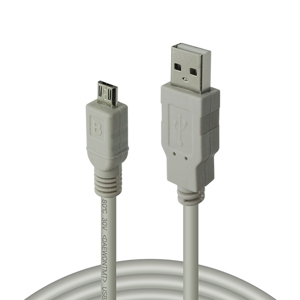 디바이스마트,컴퓨터/모바일/가전 > 스마트폰/스마트기기 > 케이블/젠더 > 마이크로 5핀 케이블,,USB-A 2.0 to Micro 5핀 충전케이블, DW-USBM5-2M [그레이/2m],Type-A to Micro 5핀 / 일반충전&데이터 겸용 / 전송속도 : 480Mbps