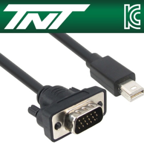Mini DisplayPort 1.1 to RGB(VGA) 변환케이블, 락킹 커넥터, NM-TNT87 [블랙/3m]