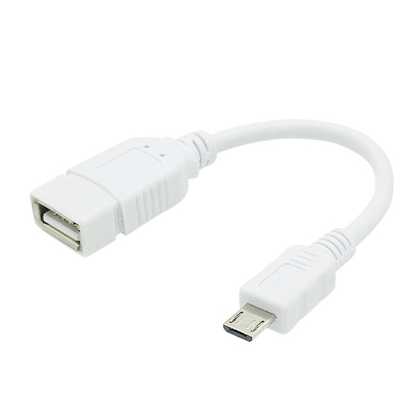 USB-A 2.0 to Micro 5핀 F/M 변환케이블, DW-OTG-01M [화이트/0.1m]