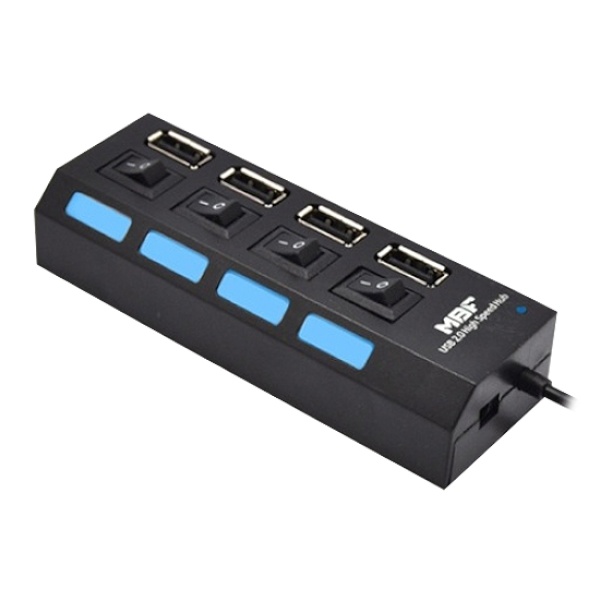 엠비에프 MBF-H04 (USB허브/4포트) [블랙] ▶ [무전원/USB2.0] ◀ ▶단독◀