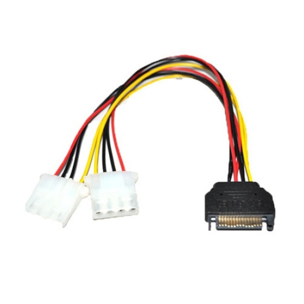 SATA POWER 4PIN Y CABLE 25CM (SATA POWER to 대4P) [0.25M]