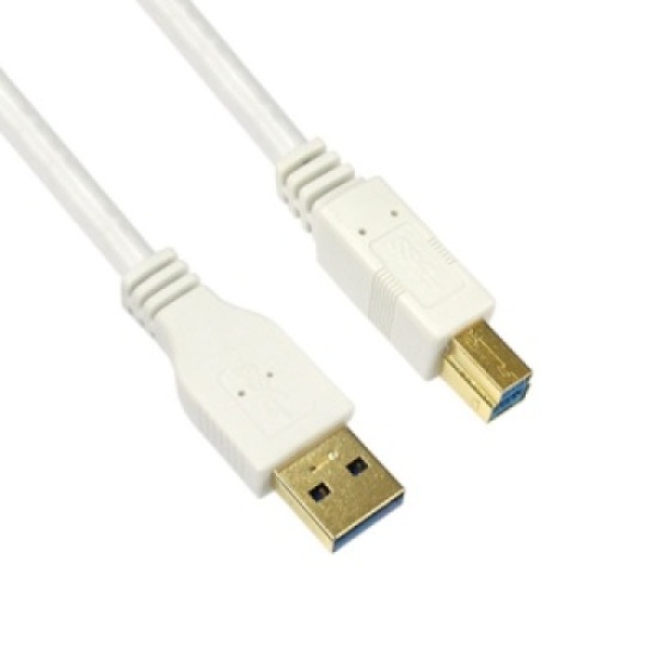 NETmate USB3.0 케이블 [AM-BM] [화이트/1M] [NMC-UB310Z]