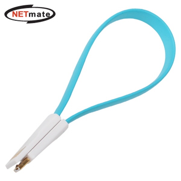 USB-A 2.0 to Micro 5핀 충전케이블, Mini 플랫, NMC-KVF1BL [블루/0.2m]