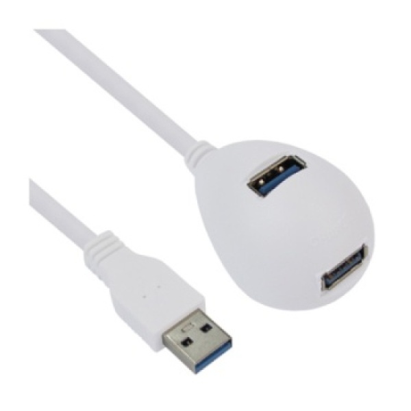 NETmate USB3.0 연장 스탠드케이블 [AM-AF] [화이트/1.8M] [NMC-US318]