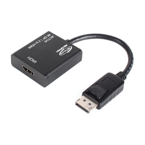 NETmate DisplayPort to HDMI 컨버터, 오디오 지원 [NM-DPH01] [블랙]