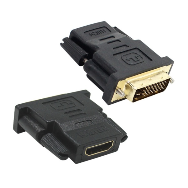 HDMI to DVI-D 듀얼 F/M 변환젠더, NX119 [블랙]