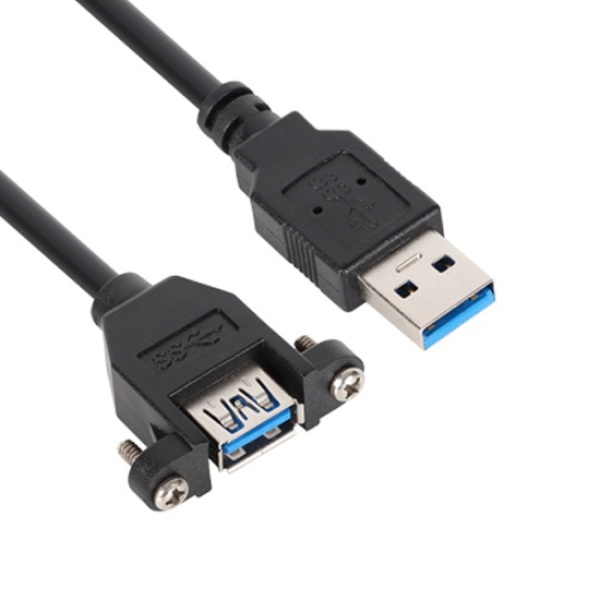 [AM-AF] USB-A 3.2 Gen2 to USB-A 3.2 Gen2 M/F 연장케이블, 한쪽 락킹커넥터, NMC-UF320SB[블랙/2m]