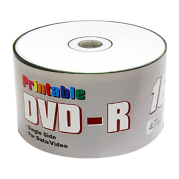 DVD-R, 와이드프린터블, 16배속, 4.7GB [벌크/50매]