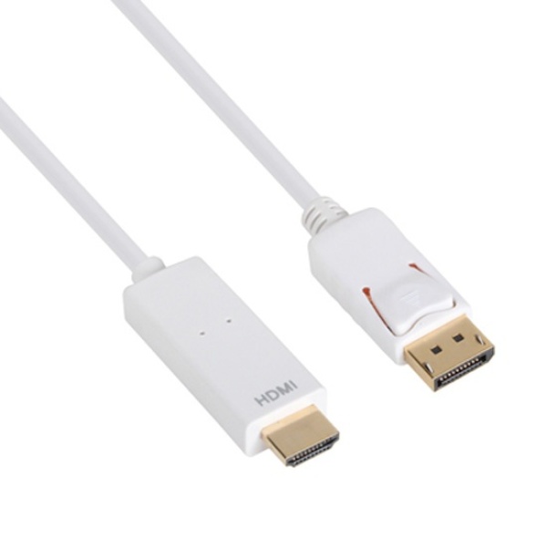 DisplayPort 1.2 to HDMI 2.0 변환케이블, NETmate, 락킹 커넥터, NMC-DPH2 [화이트/2m]