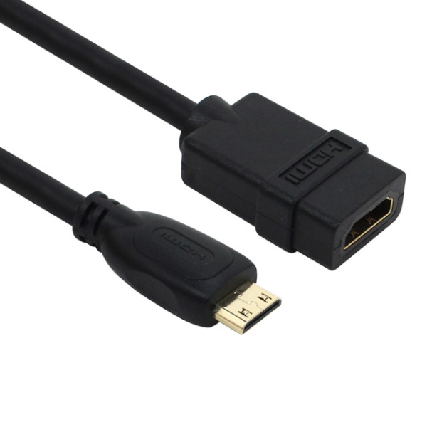 HDMI to Mini HDMI F/M 변환케이블, NX264 [블랙/0.15m]