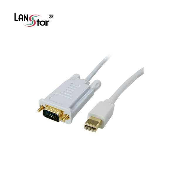 Mini DisplayPort 1.1 to RGB(VGA) 듀얼 변환케이블, LS-MDP15-5M [화이트/5m]