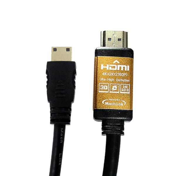 HDMI to Mini HDMI 2.0 변환케이블, 한쪽 골드메탈, ML-H2M100 [10m]