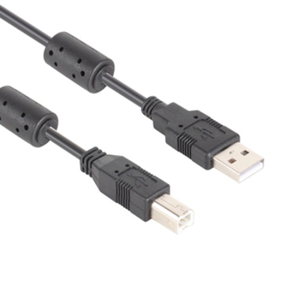 [AM-BM] USB-A 2.0 to USB-B 2.0 M/M 변환케이블, NMC-UB218C [블랙/1.8m]