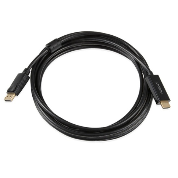 DisplayPort 1.2 to HDMI 2.0 변환케이블, 락킹 커넥터, NEXTLINK-DPHC250 [블랙/5m]