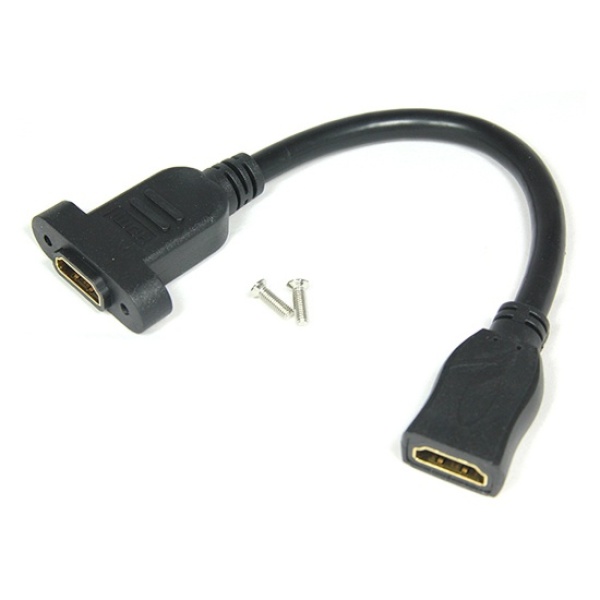 HDMI to HDMI 1.4 F/F 연장케이블, 판넬형 락킹, ML-HEF001 [0.15m]