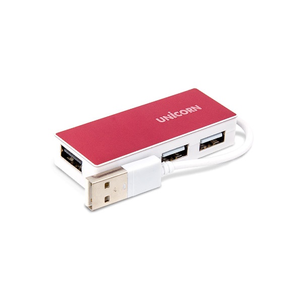 유니콘 RH-A40 (USB허브/4포트) [레드] ▶ [무전원/USB2.0] ◀