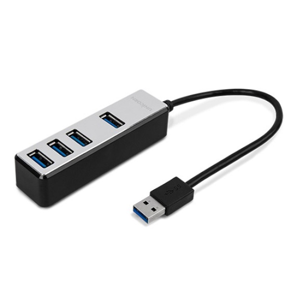 유니콘 RH-4500 (USB허브/4포트) [실버] ▶ [무전원/USB3.0] ◀