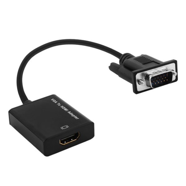 RGB(VGA) to HDMI 컨버터, 유전원 / 오디오지원, 넥스트링크 2412VHC [블랙]