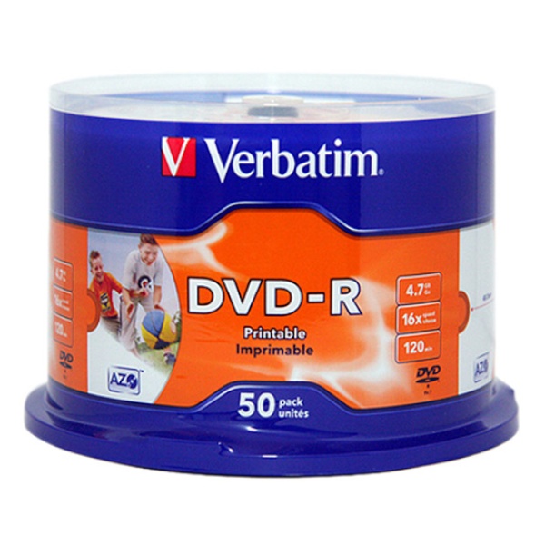 DVD-R, 와이드프린터블, 16배속, 4.7GB [케익통/50매]