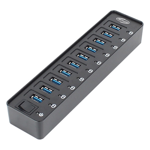 NETmate NMU-HY10 (USB허브/10포트) ▶ [유·무전원/USB3.0] ◀