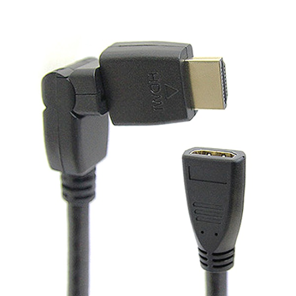 마하링크 HDMI(F) to HDMI(M) 회전형 연장 케이블젠더 [ML-H019] [블랙]