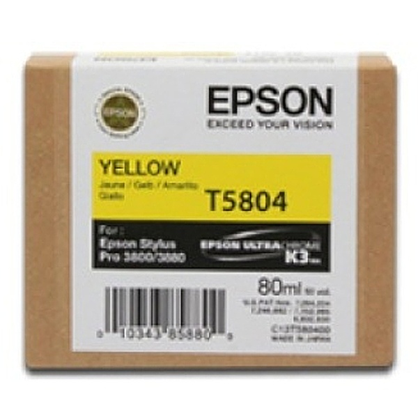 정품플로터잉크 T580400 Yellow (PRO3800/80ml)