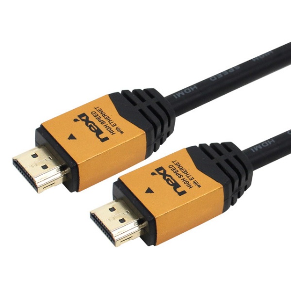 HDMI 2.0 케이블, 골드메탈, 락킹 커넥터, NX-HD20200-GOLD / NX464 [20m]