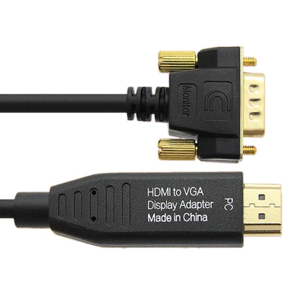 디바이스마트,컴퓨터/모바일/가전 > 네트워크/케이블/컨버터/IOT > HDMI/DP/DVI/RGB 케이블 > 변환 케이블,,HDMI 1.4 to VGA(RGB) 변환케이블, HVC030 [3m],기본단자 : HDMI to RGB(VGA) / 입출력 : 단방향 / 금도금 / 보호캡 / IC칩 내장 / PVC
