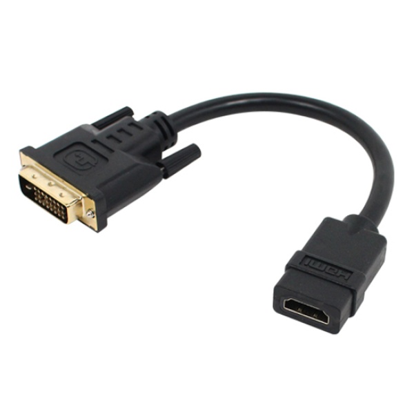 HDMI to DVI-D 듀얼 변환케이블, MBF-HFDVIM-15CM [블랙/0.15m]