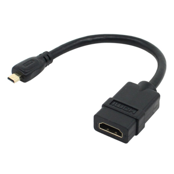 HDMI to Micro HDMI F/M 변환케이블, MBF-HFMICM-15CM [블랙/0.15m]